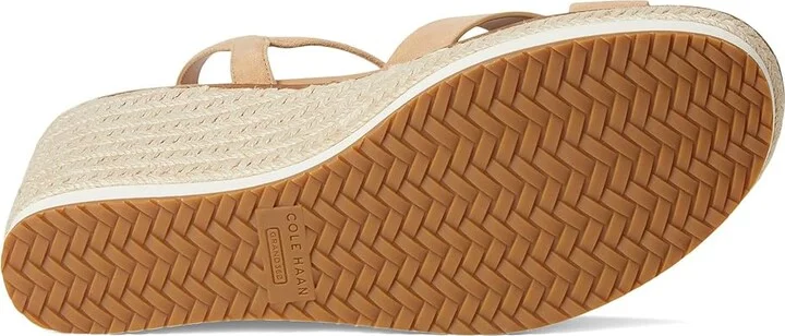 Cole Haan Cloudfeel Silvee Espadrille Wedges 75mm Women's Sandals Tuscan Sand Suede : 10 B - Medium, Leather/Rubber - Image 3