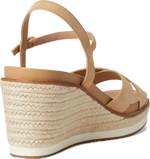 Cole Haan Cloudfeel Silvee Espadrille Wedges 75mm Women's Sandals Tuscan Sand Suede : 10 B - Medium, Leather/Rubber - Image 4