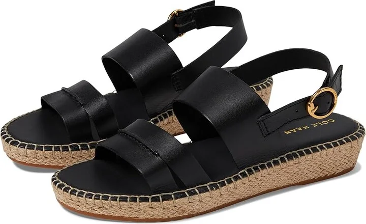 Cole Haan Cloudfeel Tilden Sandals Women's Sandals Black Leather : 5.5 B - Medium