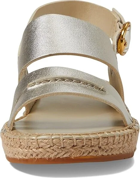 Cole Haan Cloudfeel Tilden Sandals Women's Sandals Soft Gold Leather : 9 B - Medium - Image 2