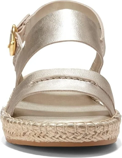 Cole Haan Cloudfeel Tilden Sandals Women's Sandals Soft Gold Leather : 9 B - Medium - Image 5
