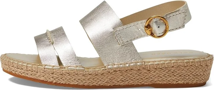 Cole Haan Cloudfeel Tilden Sandals Women's Sandals Soft Gold Leather : 9 B - Medium - Image 6