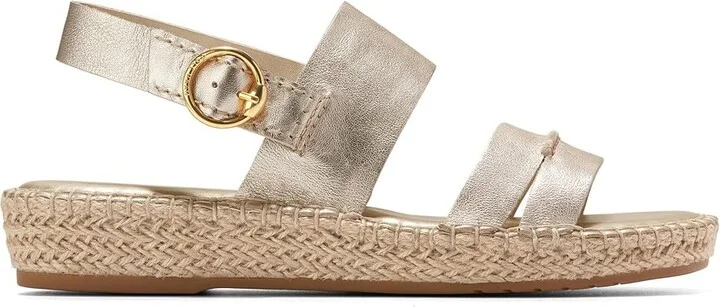 Cole Haan Cloudfeel Tilden Sandals Women's Sandals Soft Gold Leather : 9 B - Medium - Image 7