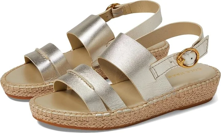 Cole Haan Cloudfeel Tilden Sandals Women's Sandals Soft Gold Leather : 9 B - Medium