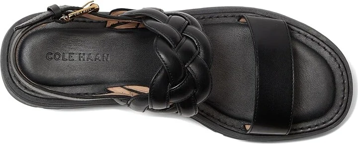 Cole Haan Cressida Lug Sandal Women's Sandals Black Leather : 7 B - Medium - Image 2