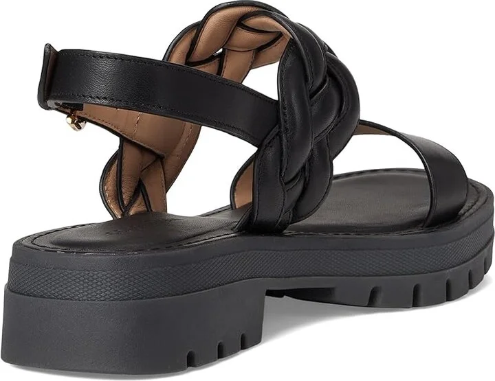 Cole Haan Cressida Lug Sandal Women's Sandals Black Leather : 7 B - Medium - Image 4