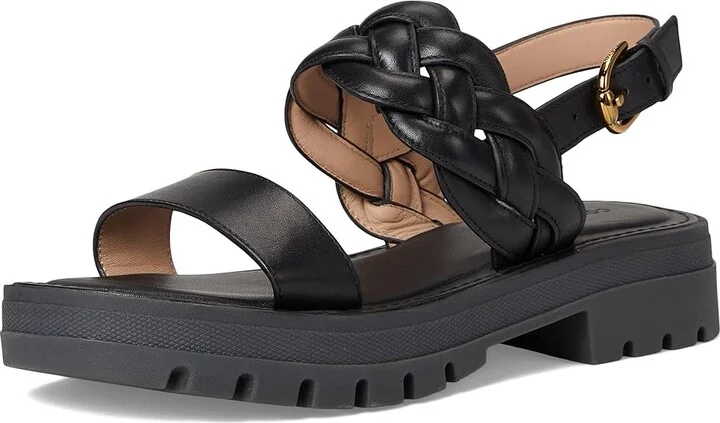 Cole Haan Cressida Lug Sandal Women's Sandals Black Leather : 7 B - Medium - Image 5