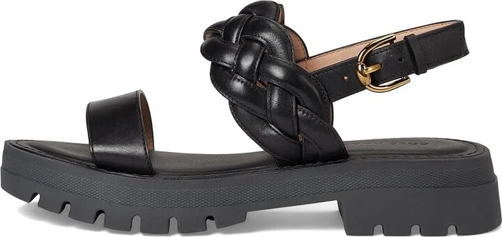 Cole Haan Cressida Lug Sandal Women's Sandals Black Leather : 7 B - Medium - Image 6