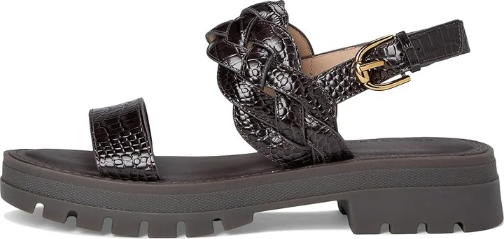 Cole Haan Cressida Lug Sandal Women's Sandals Dark Chocolate Croc Print Leather : 9.5 B - Medium - Image 6