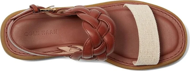 Cole Haan Cressida Lug Sandal Women's Sandals Natural Canvas/Dark Cuoio Leather : 5.5 B - Medium - Image 2