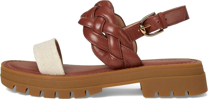 Cole Haan Cressida Lug Sandal Women's Sandals Natural Canvas/Dark Cuoio Leather : 5.5 B - Medium - Image 6