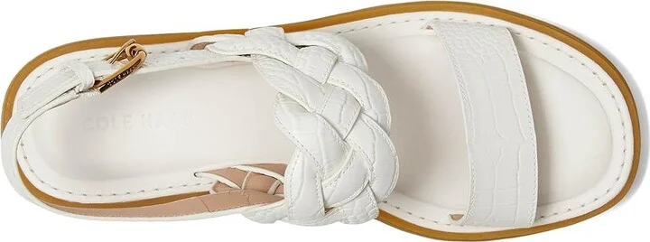 Cole Haan Cressida Lug Sandals Women's Sandals Ivory Croc Print Leather : 7.5 B - Medium - Image 2