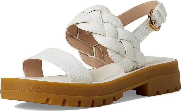 Cole Haan Cressida Lug Sandals Women's Sandals Ivory Croc Print Leather : 7.5 B - Medium - Image 5
