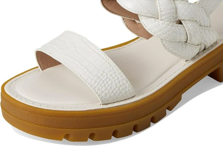 Cole Haan Cressida Lug Sandals Women's Sandals Ivory Croc Print Leather : 7.5 B - Medium - Image 7