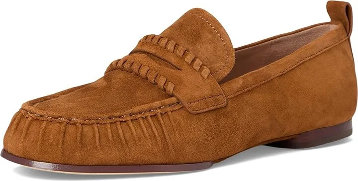 Cole Haan Danby Travel Loafers Women's Flat Shoes Tobacco Suede : 8 B - Medium, Leather - Image 5