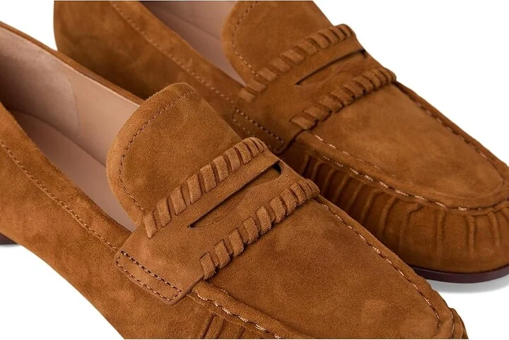 Cole Haan Danby Travel Loafers Women's Flat Shoes Tobacco Suede : 8 B - Medium, Leather - Image 7