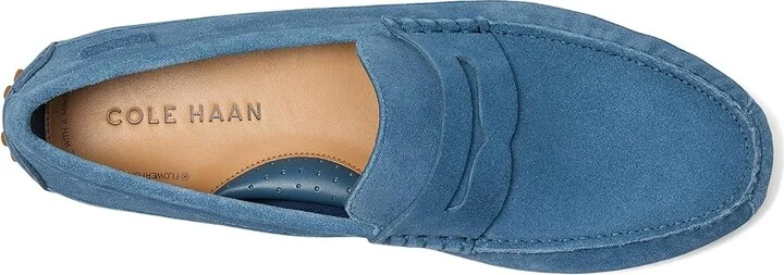 Cole Haan Davies Grand Penny Driving Loafers Men's Lace-up Boots China Blue Suede/Gum : 11 D - Medium, Leather - Image 2