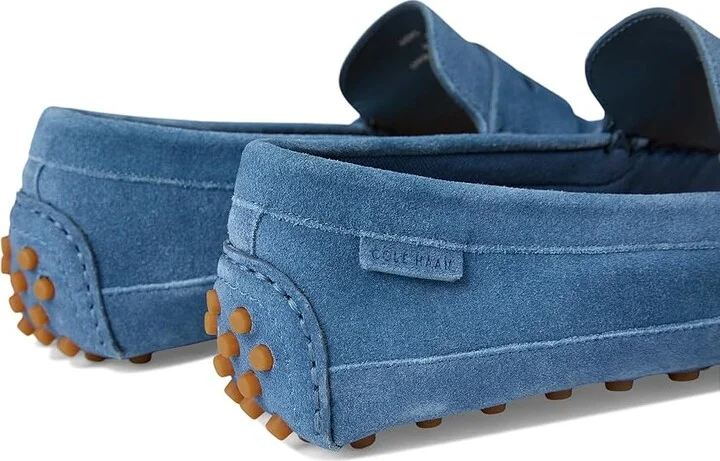 Cole Haan Davies Grand Penny Driving Loafers Men's Lace-up Boots China Blue Suede/Gum : 11 D - Medium, Leather - Image 7