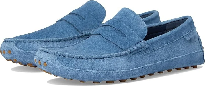 Cole Haan Davies Grand Penny Driving Loafers Men's Lace-up Boots China Blue Suede/Gum : 11 D - Medium, Leather