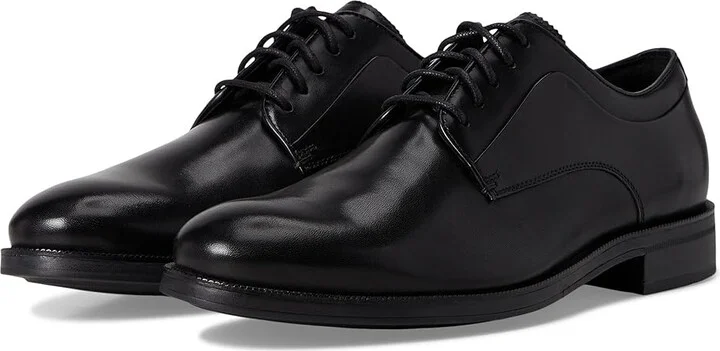 Cole Haan Dean Grand Plain Toe Oxfords Men's Slip on Shoes Black/Natural/Dark Natural : 12 D - Medium, Leather