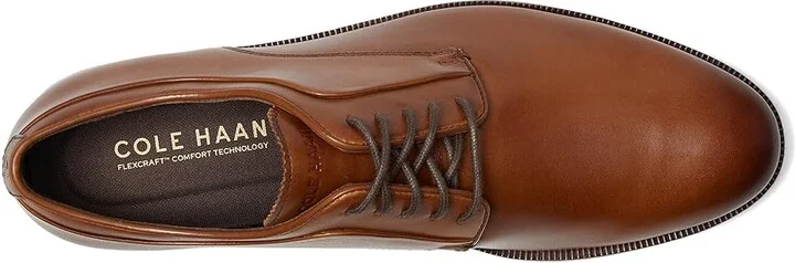 Cole Haan Dean Grand Plain Toe Oxfords Men's Slip on Shoes British Tan/Black/Dark Natural : 9 D - Medium, Leather - Image 2