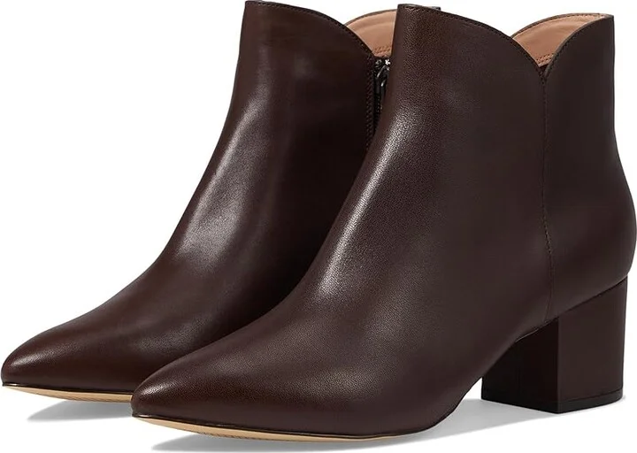 Cole Haan Elyse Bootie 60 mm Women's Shoes Madeira Leather : 5 B - Medium, Suede/Leather
