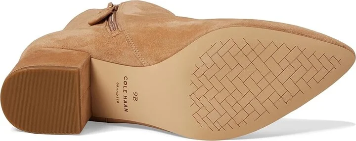 Cole Haan Elyse Bootie 60MM Women's Boots Blush Tan Suede : 6.5 B - Medium, Leather - Image 3