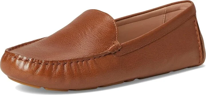 Cole Haan Emmie Drivers Women's Flat Shoes British Tan Leather : 7 B - Medium - Image 5