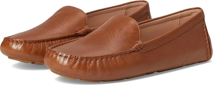 Cole Haan Emmie Drivers Women's Flat Shoes British Tan Leather : 7 B - Medium