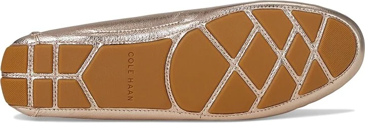 Cole Haan Emmie Drivers Women's Flat Shoes Rose Gold Metallic Leather : 7.5 B - Medium - Image 3