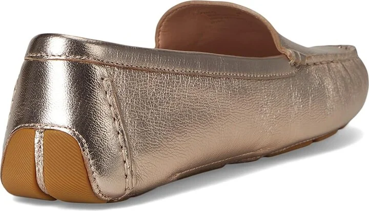 Cole Haan Emmie Drivers Women's Flat Shoes Rose Gold Metallic Leather : 7.5 B - Medium - Image 4