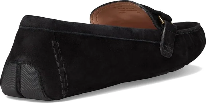 Cole Haan Emmie Knot Drivers Women's Flat Shoes Black Suede : 6 B - Medium, Leather - Image 4