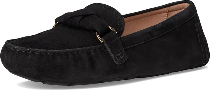 Cole Haan Emmie Knot Drivers Women's Flat Shoes Black Suede : 6 B - Medium, Leather - Image 5