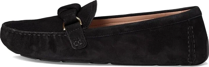 Cole Haan Emmie Knot Drivers Women's Flat Shoes Black Suede : 6 B - Medium, Leather - Image 6