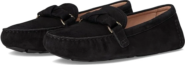 Cole Haan Emmie Knot Drivers Women's Flat Shoes Black Suede : 6 B - Medium, Leather