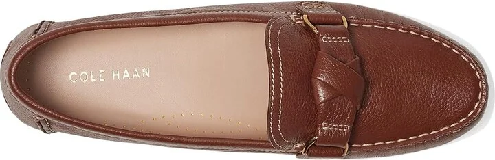 Cole Haan Emmie Knot Drivers Women's Flat Shoes Dark Cuoio Leather : 11 B - Medium - Image 2