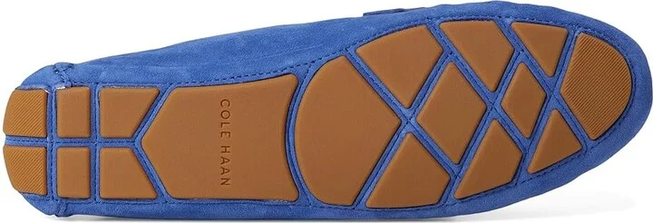 Cole Haan Emmie Knot Drivers Women's Flat Shoes Dutchblue Suede : 5.5 B - Medium, Leather - Image 3