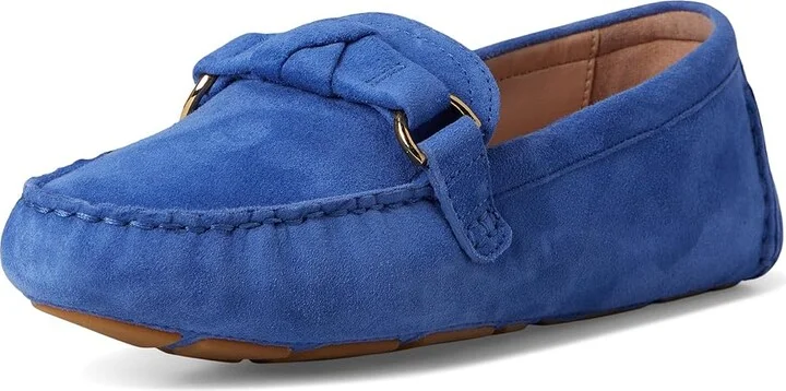 Cole Haan Emmie Knot Drivers Women's Flat Shoes Dutchblue Suede : 5.5 B - Medium, Leather - Image 5