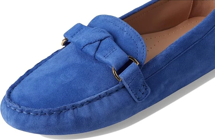 Cole Haan Emmie Knot Drivers Women's Flat Shoes Dutchblue Suede : 5.5 B - Medium, Leather - Image 7