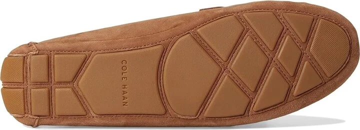 Cole Haan Emmie Knot Drivers Women's Flat Shoes Golden Honey Suede : 8 B - Medium, Leather - Image 3