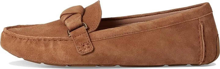Cole Haan Emmie Knot Drivers Women's Flat Shoes Golden Honey Suede : 8 B - Medium, Leather - Image 6