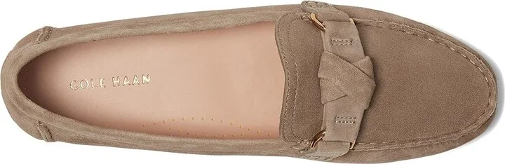 Cole Haan Emmie Knot Drivers Women's Flat Shoes Irish Coffee Suede : 7.5 B - Medium, Leather - Image 2