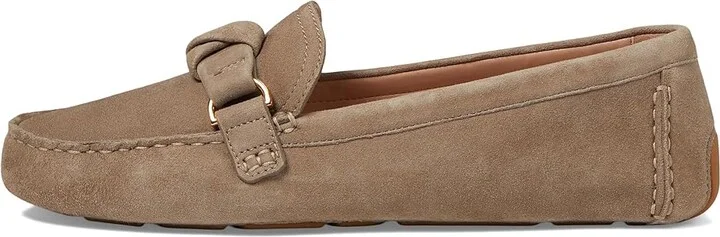 Cole Haan Emmie Knot Drivers Women's Flat Shoes Irish Coffee Suede : 7.5 B - Medium, Leather - Image 6
