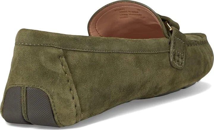 Cole Haan Emmie Knot Drivers Women's Flat Shoes Olive Night Suede : 10 B - Medium - Image 4