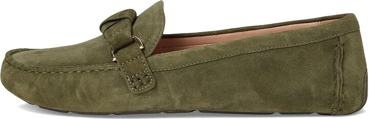 Cole Haan Emmie Knot Drivers Women's Flat Shoes Olive Night Suede : 10 B - Medium - Image 6