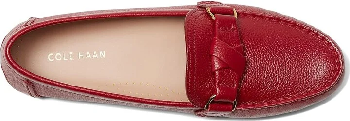 Cole Haan Emmie Knot Drivers Women's Flat Shoes Rio Red Leather : 5.5 B - Medium - Image 2