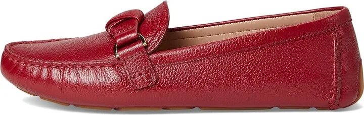 Cole Haan Emmie Knot Drivers Women's Flat Shoes Rio Red Leather : 5.5 B - Medium - Image 6