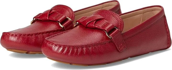 Cole Haan Emmie Knot Drivers Women's Flat Shoes Rio Red Leather : 5.5 B - Medium