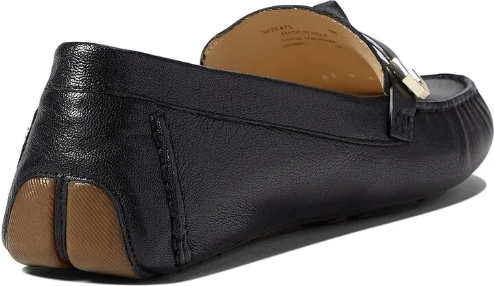 Cole Haan Evelyn Bow Driver Women's Shoes Black Grainy Leather : 10 B - Medium, Suede/Leather - Image 4