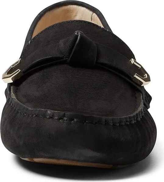Cole Haan Evelyn Bow Driver Women's Shoes Black Nubuck (Akuya) : 10 C - Wide, Suede/Leather - Image 2
